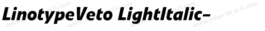 LinotypeVeto LightItalic字体转换